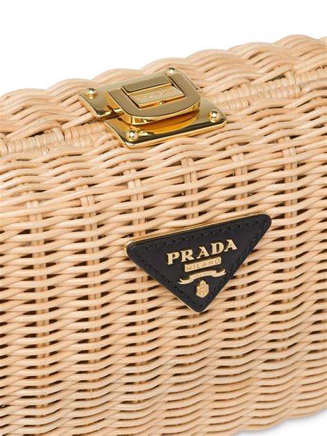 Prada wicker clutch